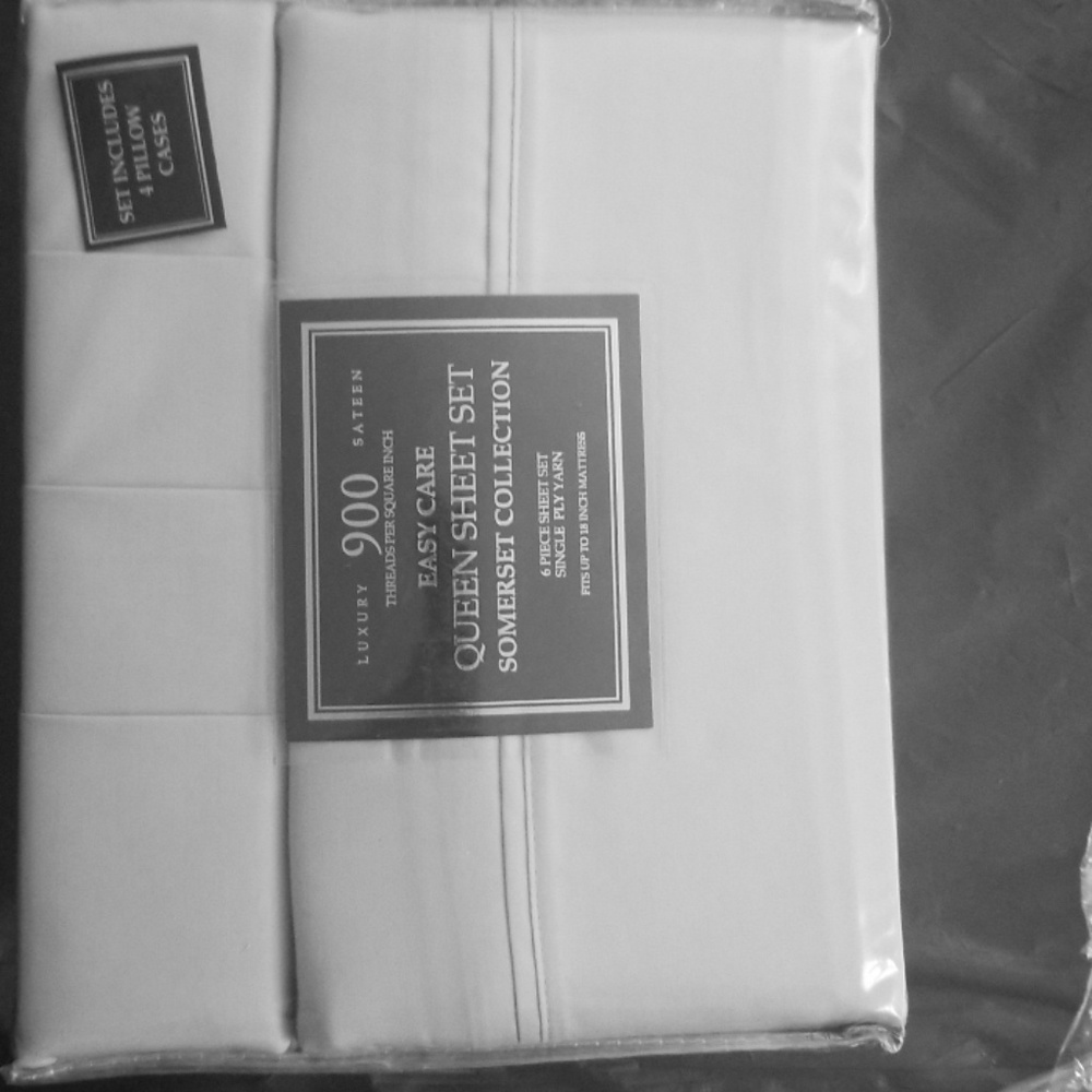 New sateen queen sheet set Somerset collection